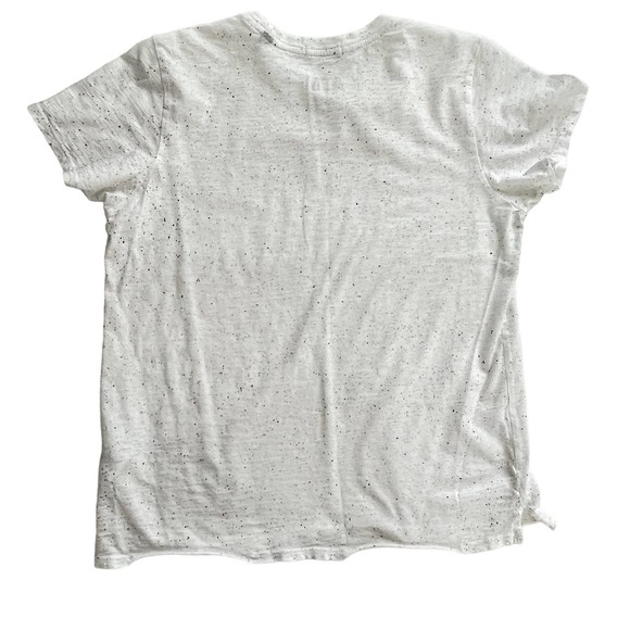 ATM Schoolboy Splatter Print Pima Cotton Distressed Hem Tee women Size S-M - Picture 3 of 12